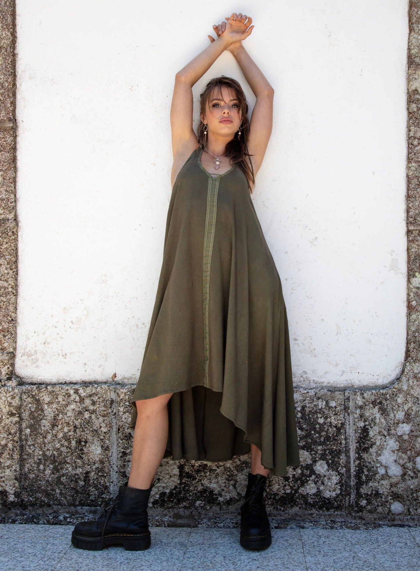 SARASWATI Boho maxi dress~BAMBOO forest
