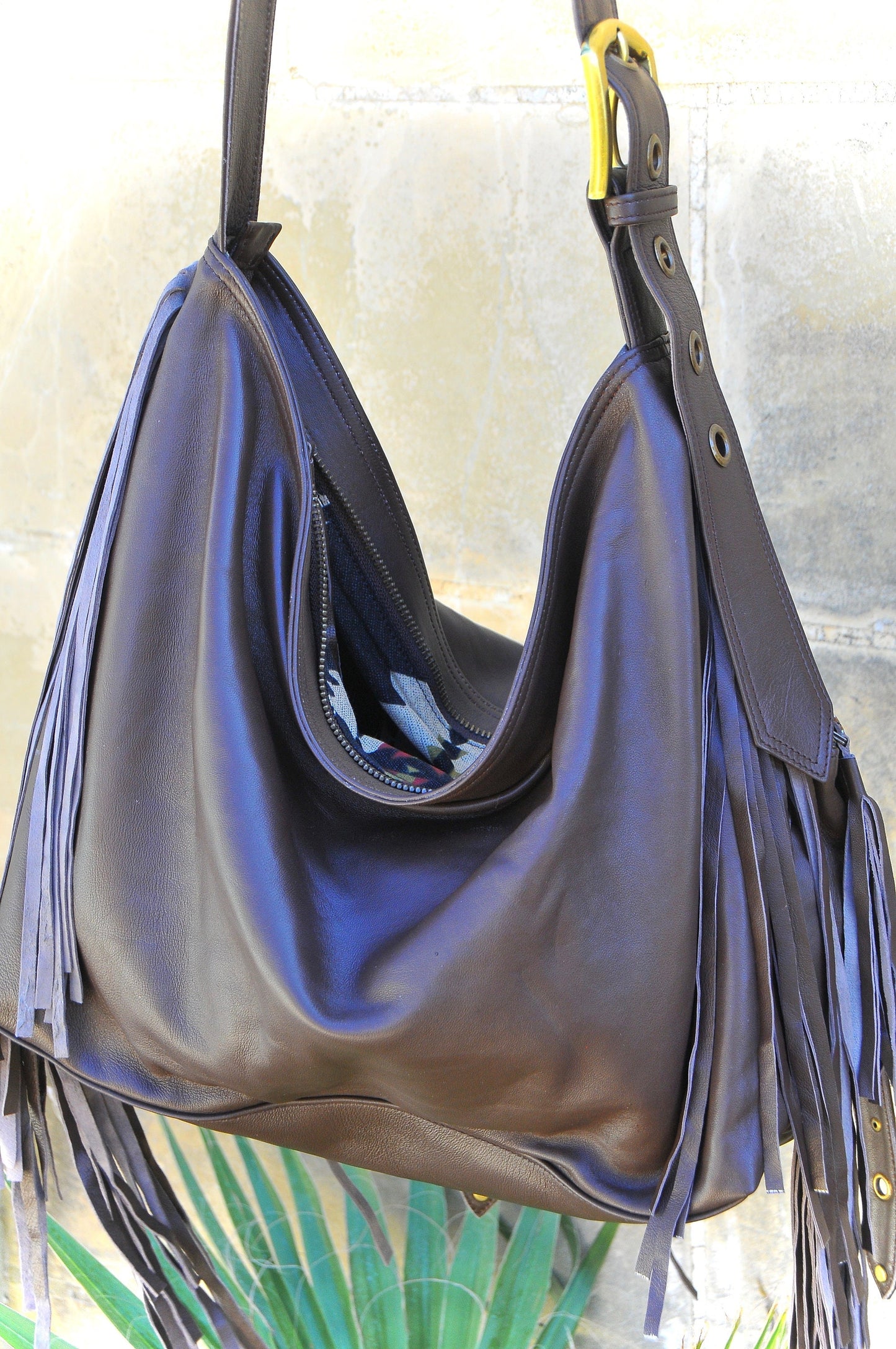 Boho leather bag~ Brown leather handbag~ Leather Purse~ Weekender leather bag~ MELUSINE LAST ONE