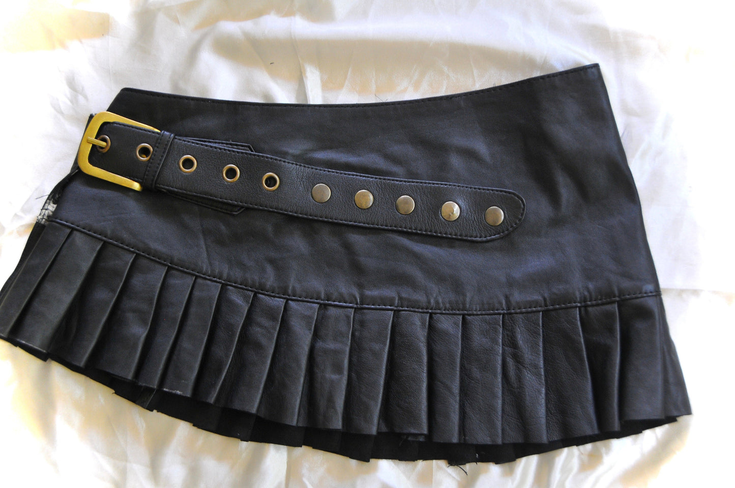 Leather Micro mini skirt, Micro mini leather skirt,  leather mini skirt,  biker leather skirt, LILITH  Black nappa