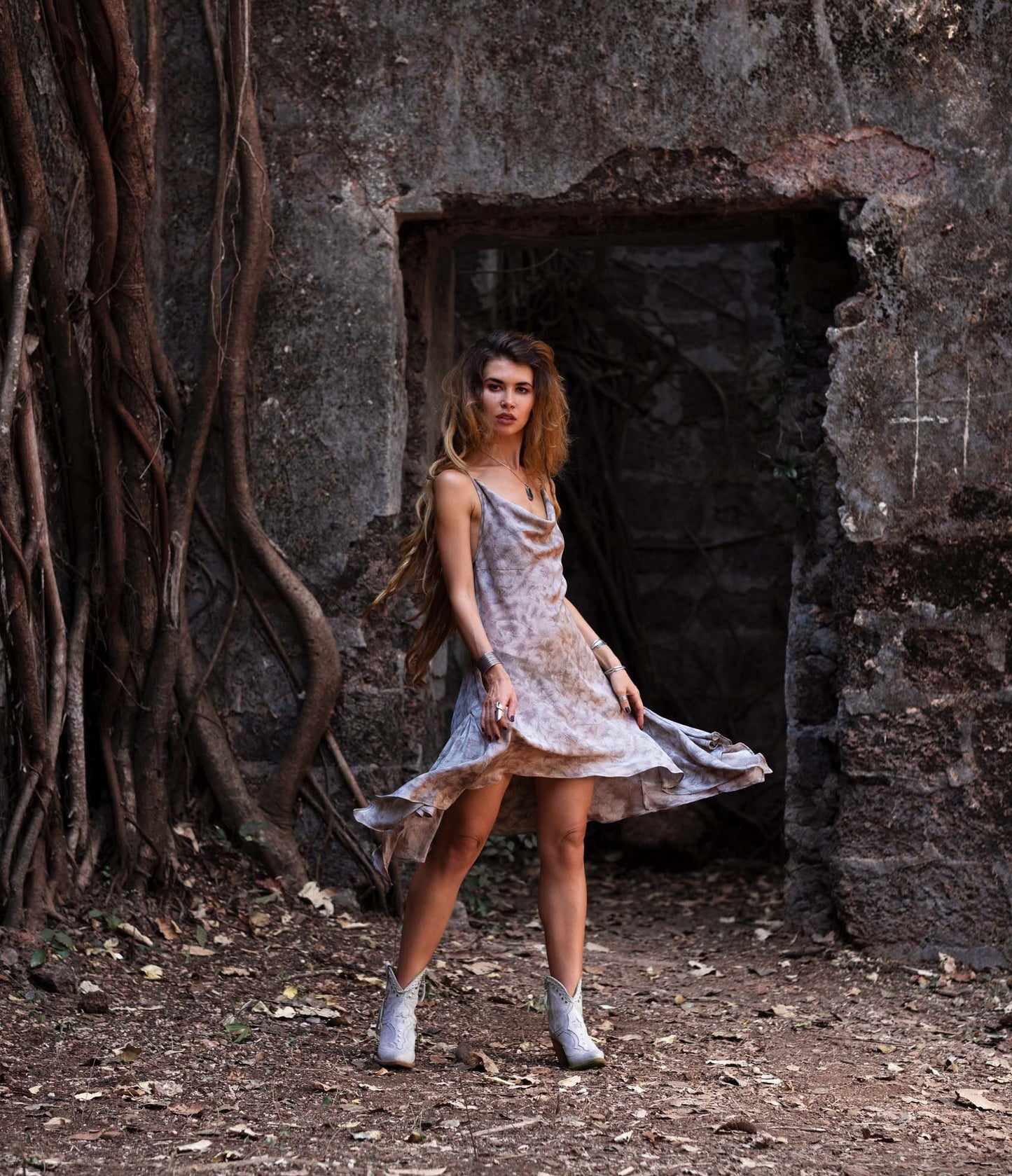 Fine silk dress, Summer dress, Boho dress, Evening dress, Long feminine dress, High low dress, elegant summer dress, ASTARYANA CLOUD