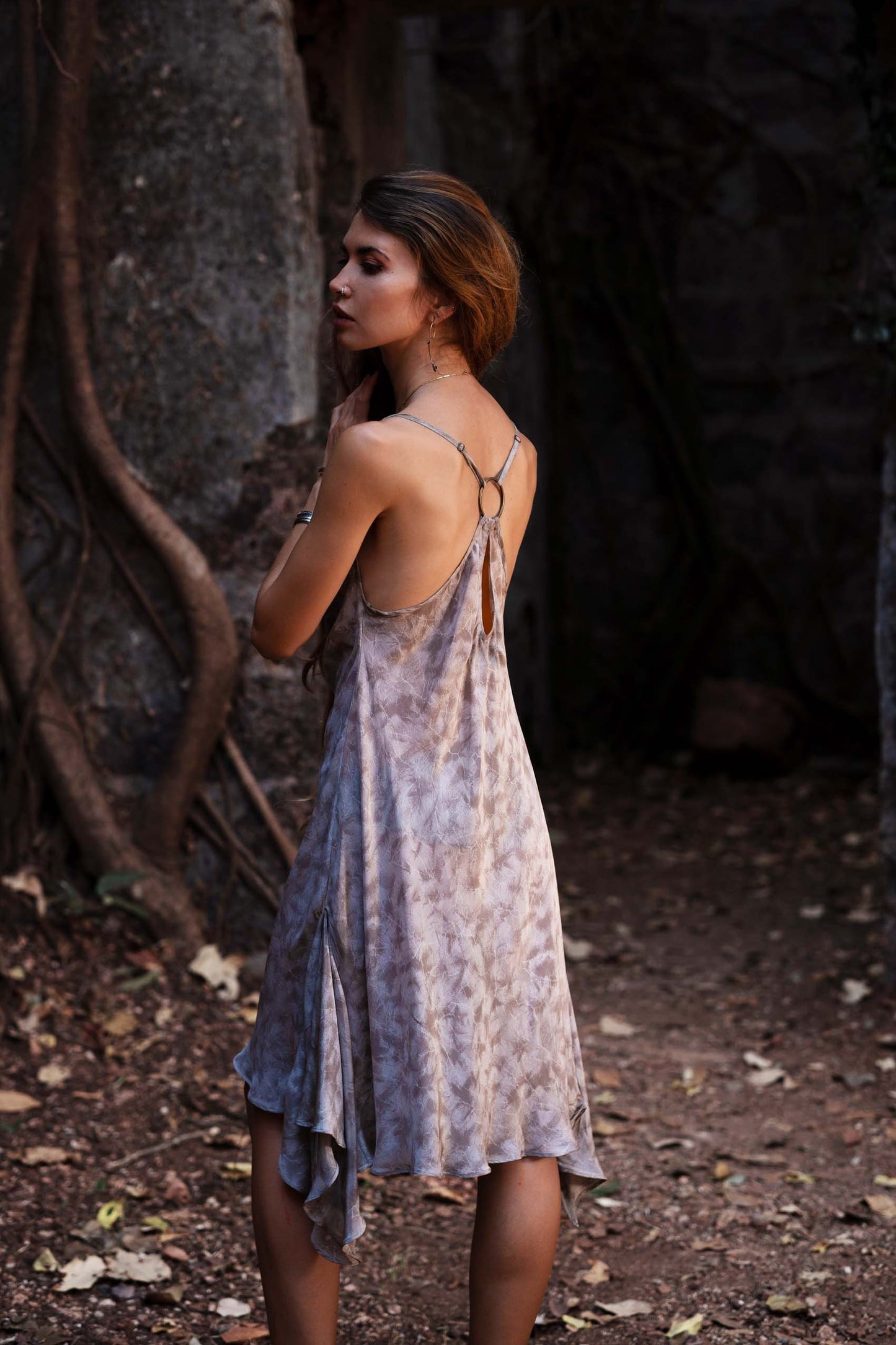 Fine silk dress, Summer dress, Boho dress, Evening dress, Long feminine dress, High low dress, elegant summer dress, ASTARYANA CLOUD