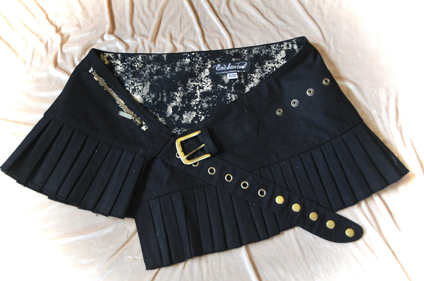 LILITH pleated micro mini skirt~EBONY STRETCH