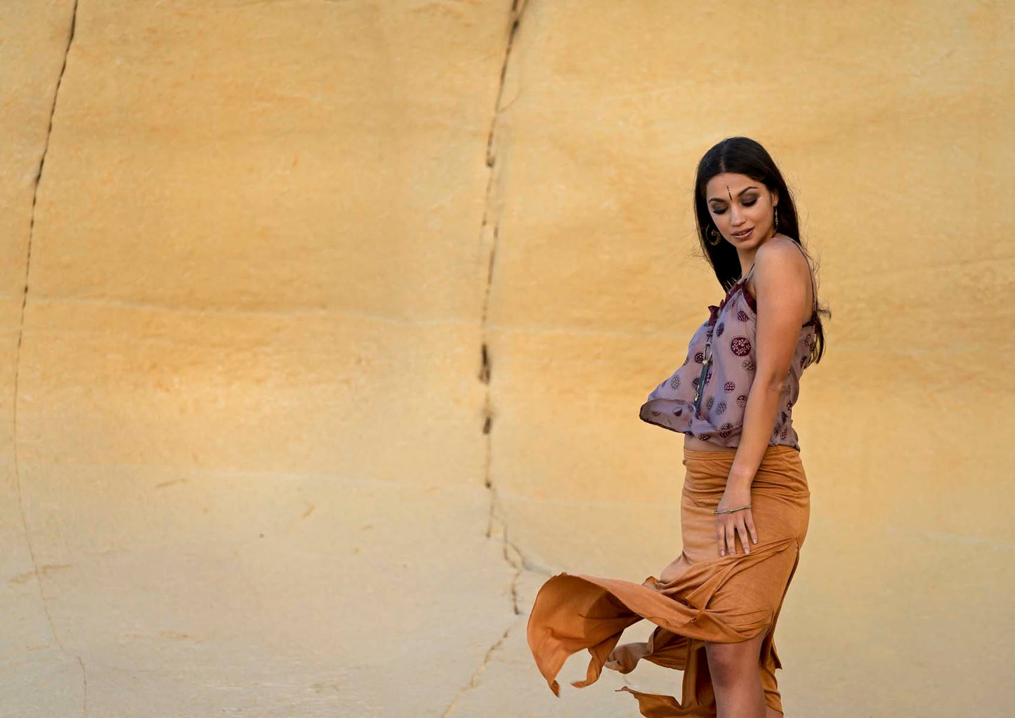 Silk top, Fine silk top, boho silk top, summer thin strap top, printed silk top VALERIA pink anenome