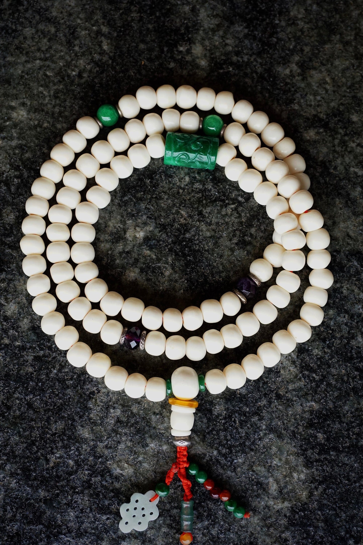 Unique handmade precious mala