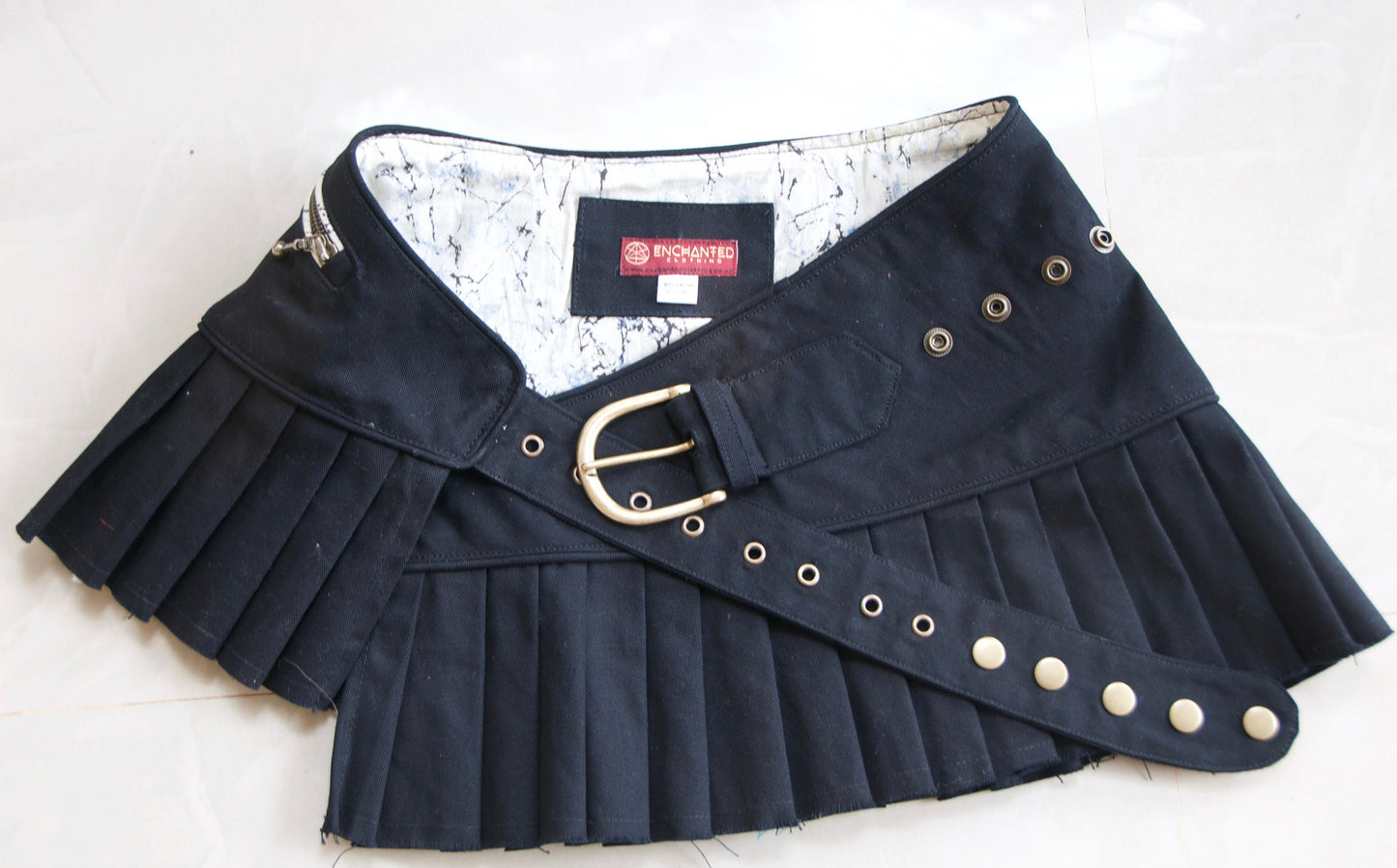 LILITH pleated micro mini skirt~EBONY STRETCH