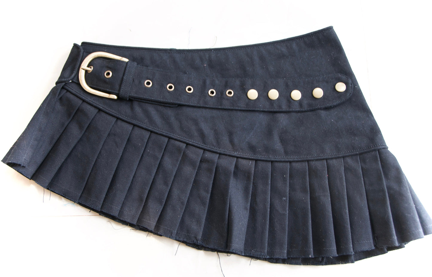 LILITH pleated micro mini skirt~EBONY STRETCH