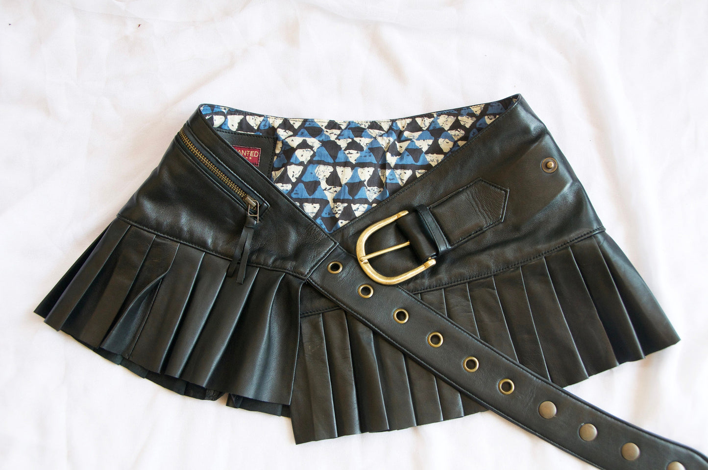 Leather Micro mini skirt, Micro mini leather skirt,  leather mini skirt,  biker leather skirt, LILITH  Black nappa