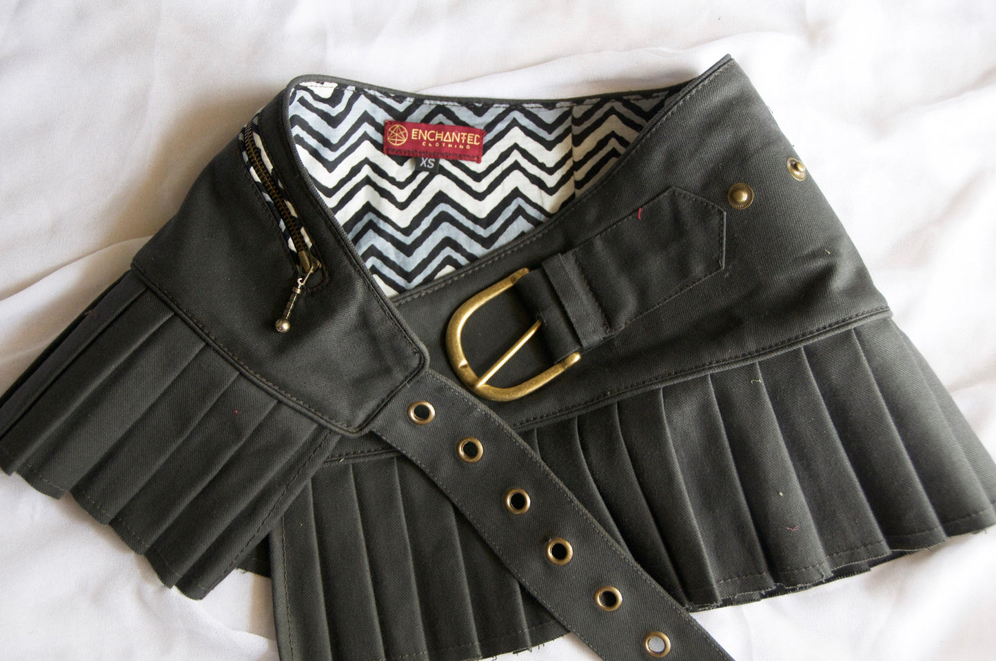 LILITH pleated micro mini skirt~FLINT