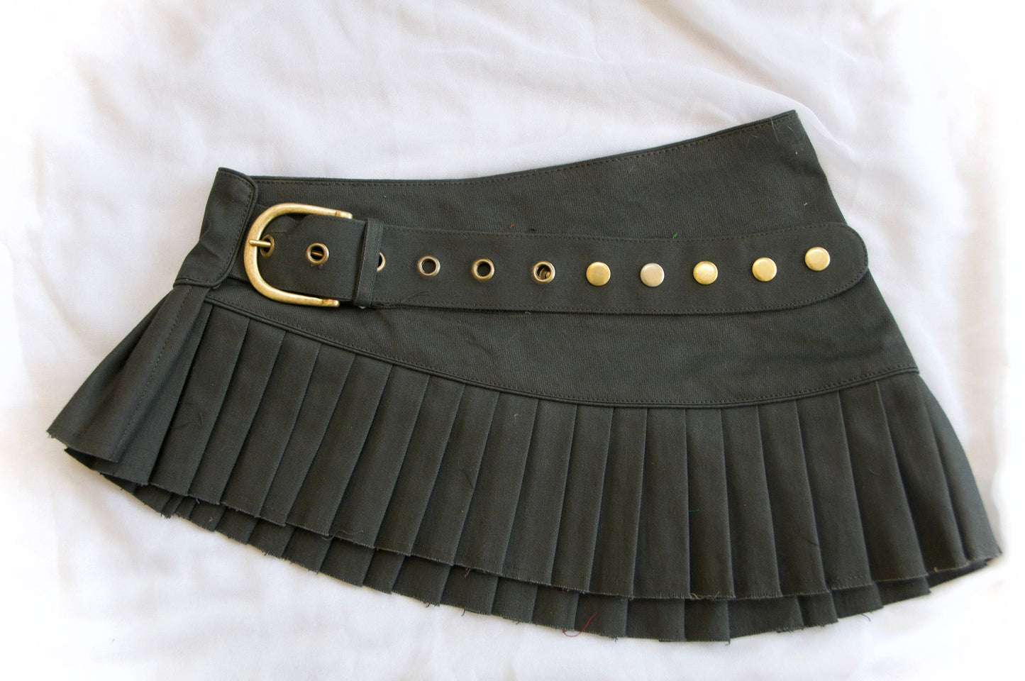 LILITH pleated micro mini skirt~FLINT
