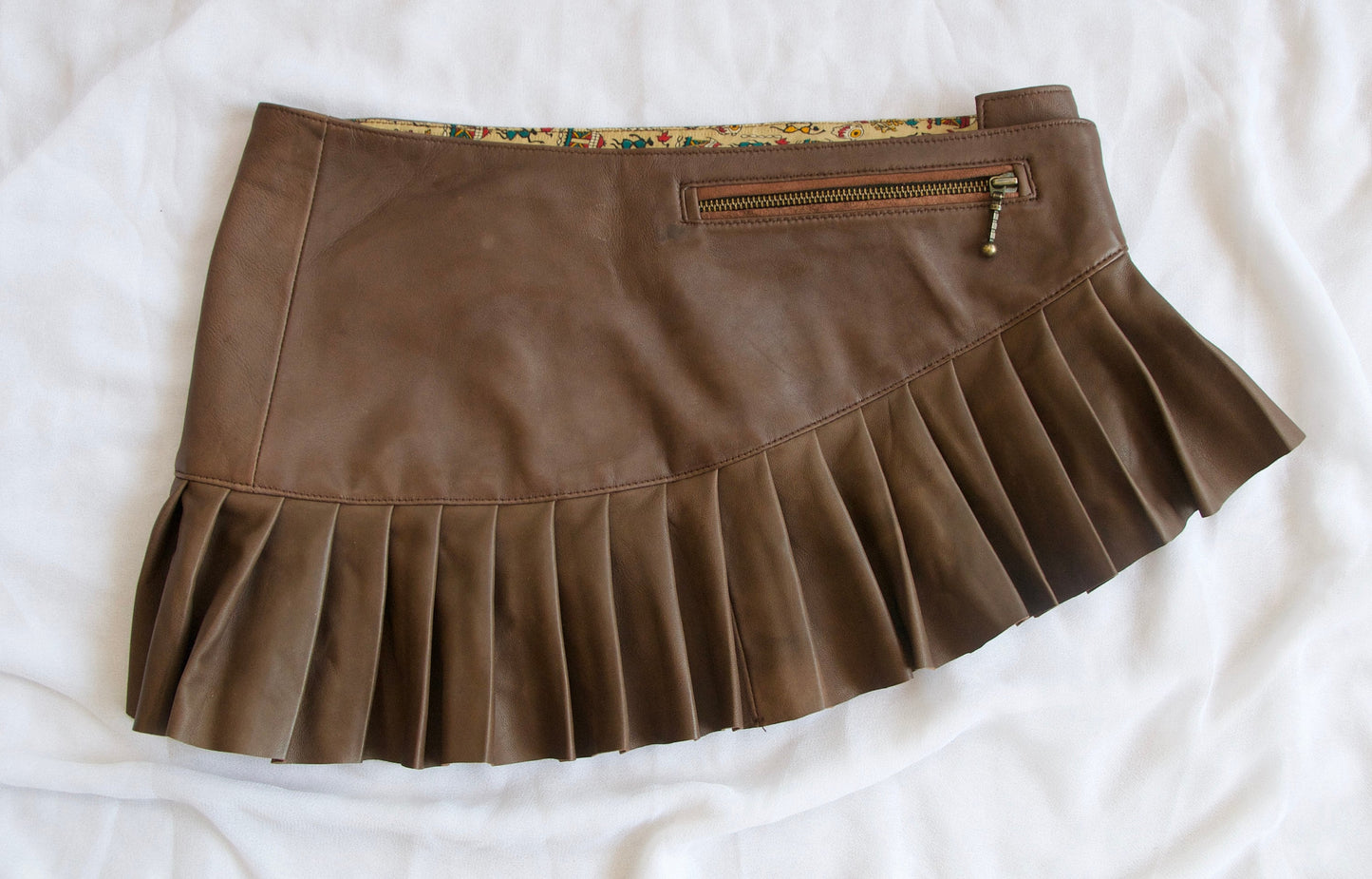 LILITH Leather Micro mini skirt~Caramel