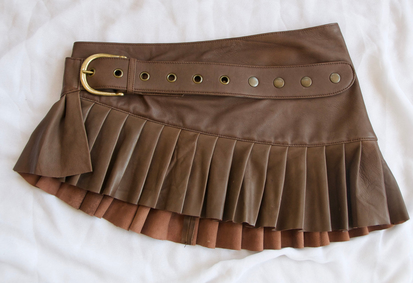 LILITH Leather Micro mini skirt~Caramel