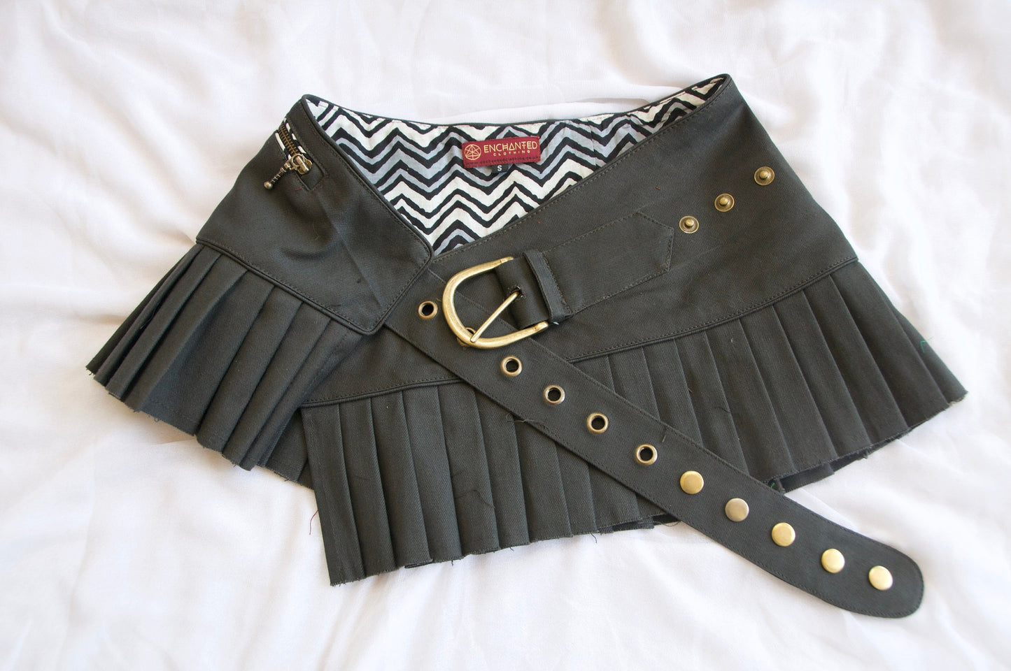 LILITH pleated micro mini skirt~FLINT