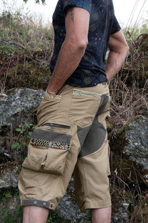 PIKARO Mens cargo short pants~Desert storm