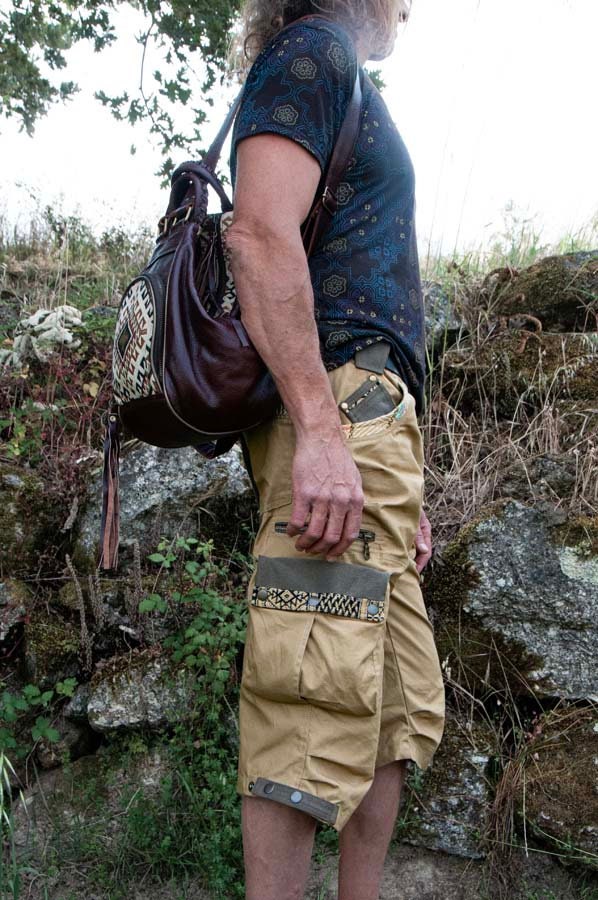 MANDREM leather two in one Backpack/ Crossbody bag~CAPPUCCINO