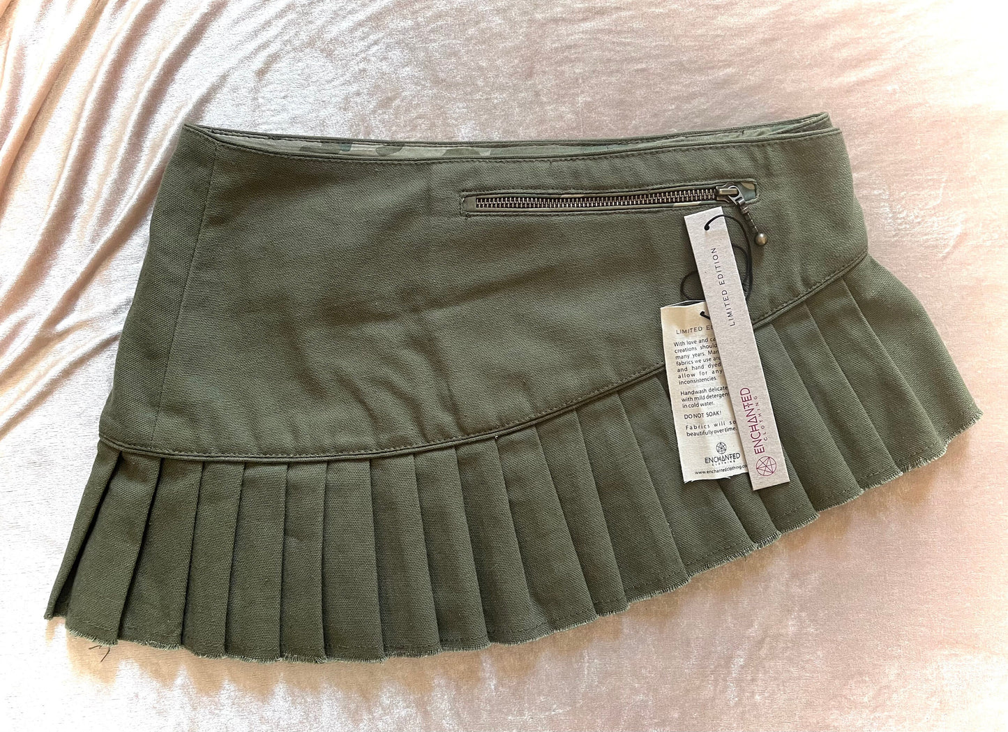 LILITH Pleated micro mini skirt~SAGE