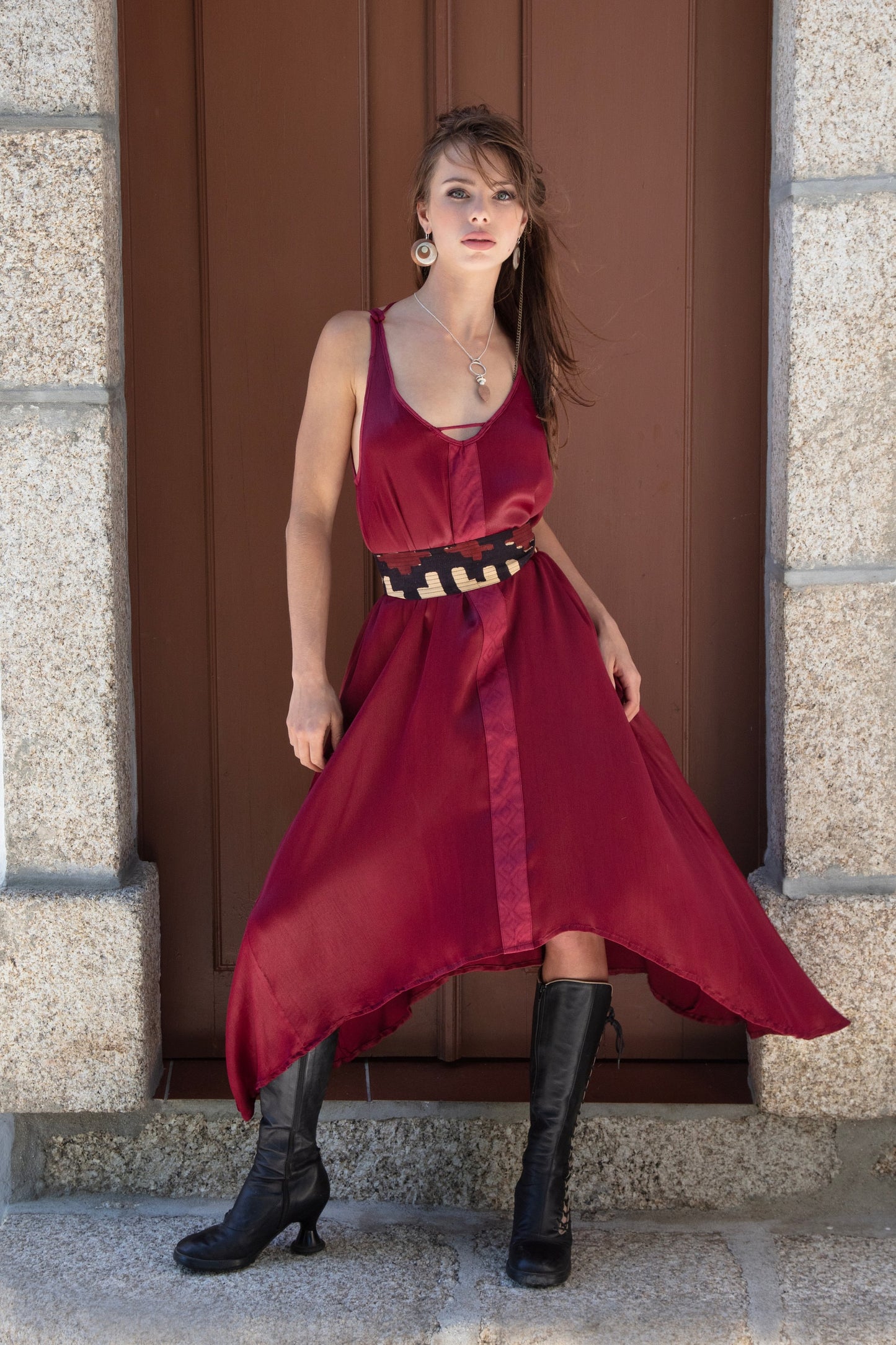 SARASWATI Boho maxi  dress~ÕRANGE pulp Flame