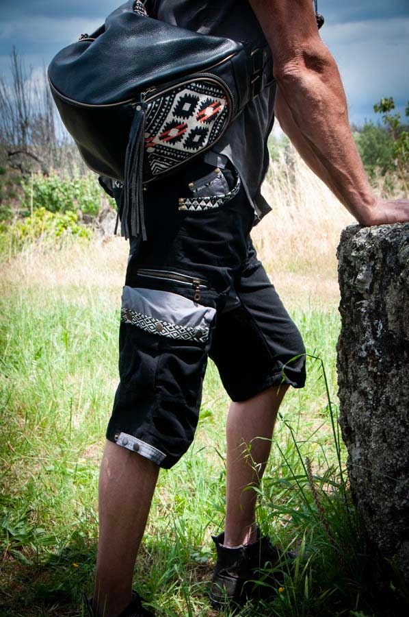 NEW! Boho leather bag, Leather rucksack, Gender neutral bag, Leather purse, Leather backpack, Black leather bag, MANDREM bag