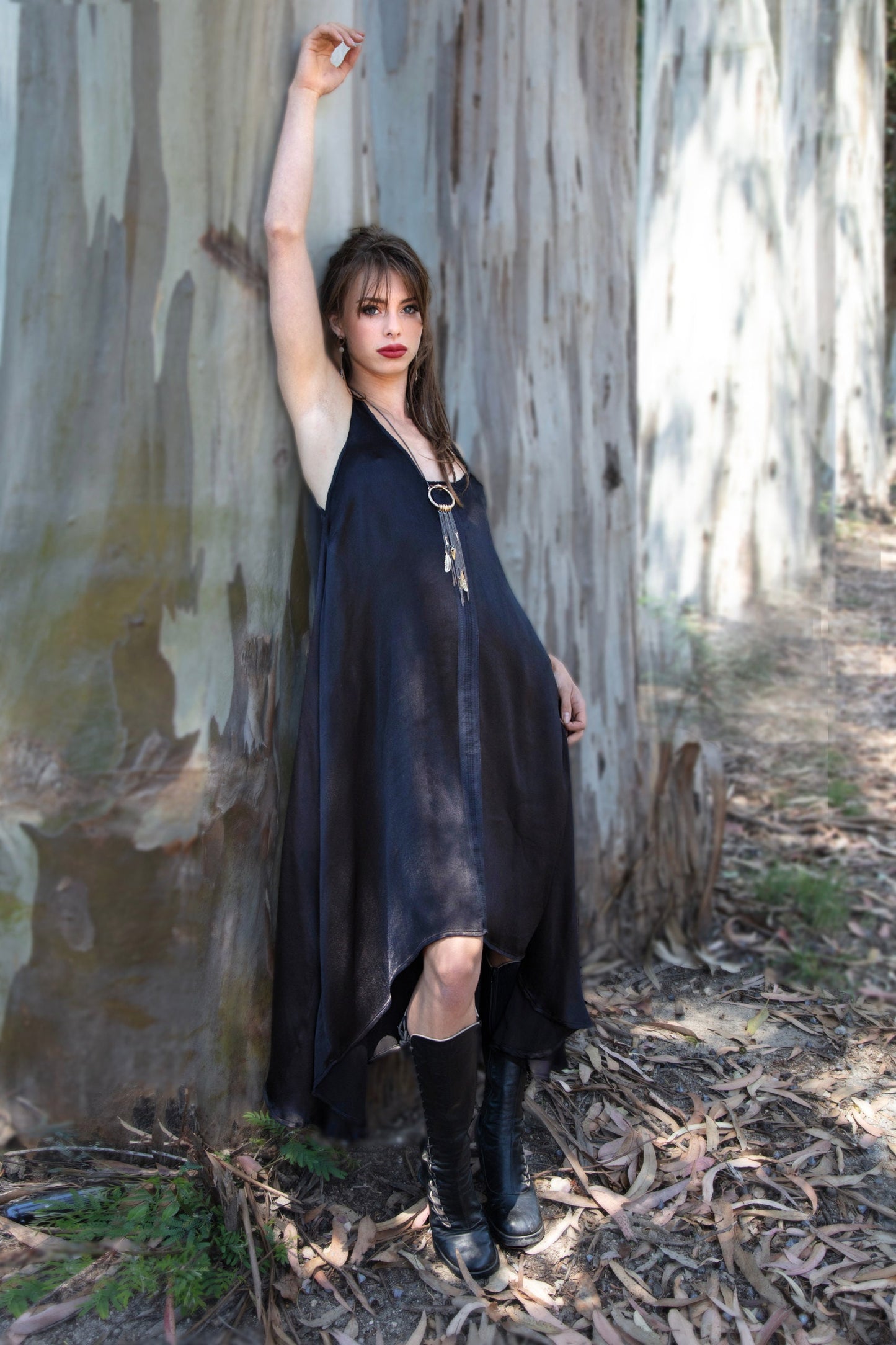 SARASWATI Boho maxi dress~ÕRANGE PEEL raven