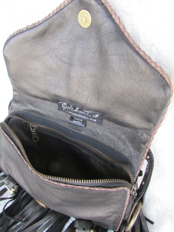 Leather handbag, leather hip bag leather boho bag, leather purse, Leather hassle bag, brown leather hassle bag